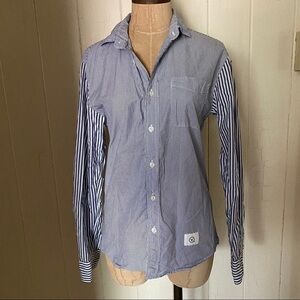 VANQUISH Japan sz S L/S Button Down Stripe Shirt